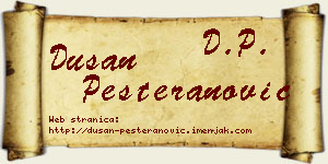 Dušan Pešteranović vizit kartica